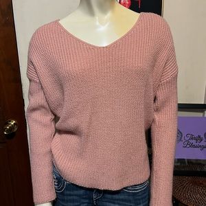 Twist back sweater